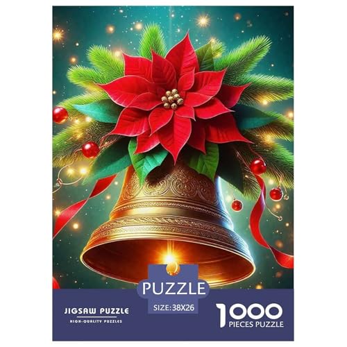 Frohe Weihnachten Puzzle 1000 Teile Für Erwachsene Und Kinder Weihnachtsstil Lernspiel Interaktives Spielzeug Home Dekoration in Bewährter Qualität 38x26cm/1000pcs von QTIVARLEN