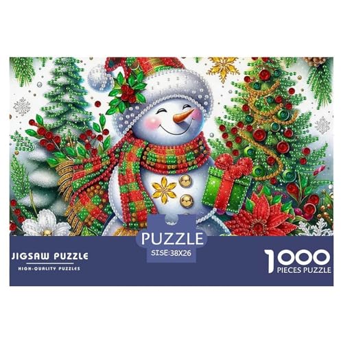 Frohe Weihnachten Puzzle 1000 Teile Für Erwachsene Und Kinder Weihnachtsstil Lernspiel Interaktives Spielzeug Wunderschönes Dekoration Clevere Rätsel 38x26cm/1000pcs von QTIVARLEN