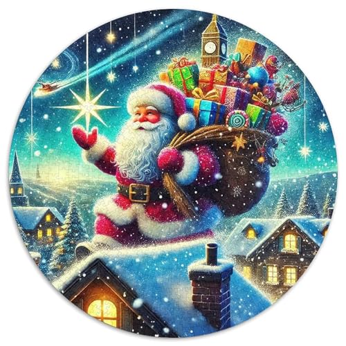 Frohe Weihnachten Puzzle 1000 Teile Für Erwachsene Und Kinder Weihnachtsstil Lernspiel Interaktives Spielzeug Wunderschönes Dekoration in Bewährter Qualität 1000pcs (67.5x67.5cm) von QTIVARLEN