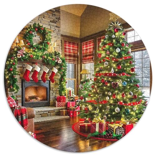 Frohe Weihnachten Puzzle 1000 Teile Für Erwachsene Und Kinder Weihnachtsstil Lernspiel Interaktives Spielzeug Wunderschönes Dekoration in Bewährter Qualität 1000pcs (67.5x67.5cm) von QTIVARLEN