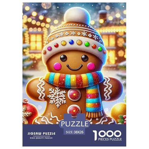 Frohe Weihnachten Puzzle 1000 Teile Für Erwachsene Und Kinder Weihnachtsstil Lernspiel Klassische Geschenk Wunderschönes Dekoration Clevere Rätsel 38x26cm/1000pcs von QTIVARLEN