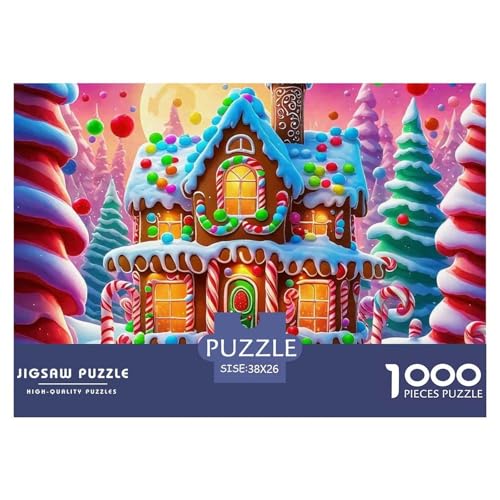 Frohe Weihnachten Puzzle 1000 Teile Für Erwachsene Und Kinder Weihnachtsstil Lernspiel Klassische Geschenk Wunderschönes Dekoration in Bewährter Qualität 38x26cm/1000pcs von QTIVARLEN