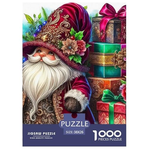 Frohe Weihnachten Puzzle 1000 Teile Für Erwachsene Und Kinder Weihnachtsstil Lernspiel Klassische Geschenk Wunderschönes Dekoration in Bewährter Qualität 38x26cm/1000pcs von QTIVARLEN