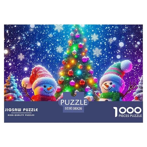 Frohe Weihnachten Puzzle 1000 Teile Für Erwachsene Und Kinder Weihnachtsstil Lernspiel Pädagogisches Spielzeug Home Dekoration Clevere Rätsel 38x26cm/1000pcs von QTIVARLEN