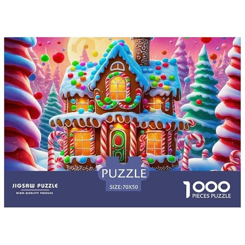 Frohe Weihnachten Puzzle 1000 Teile Für Erwachsene Und Kinder Weihnachtsstil Lernspiel Pädagogisches Spielzeug Home Dekoration Clevere Rätsel 70x50cm/1000pcs von QTIVARLEN