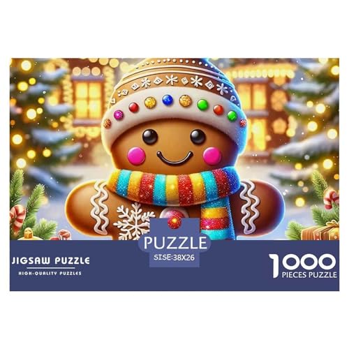 Frohe Weihnachten Puzzle 1000 Teile Für Erwachsene Und Kinder Weihnachtsstil Lernspiel Pädagogisches Spielzeug Wunderschönes Dekoration in Bewährter Qualität 38x26cm/1000pcs von QTIVARLEN