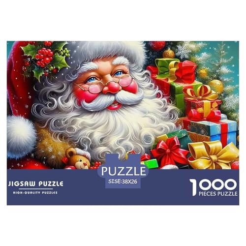 Frohe Weihnachten Puzzle 1000 Teilige Für Erwachsene Und Kinder Weihnachtsstil Herausforderung Spiel Interaktives Spielzeug Home Dekoration Clevere Rätsel 38x26cm/1000pcs von QTIVARLEN