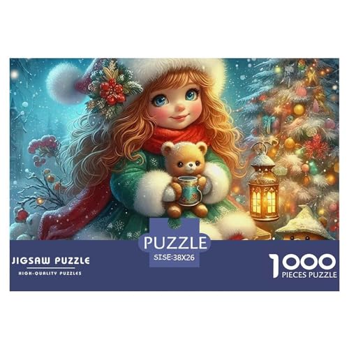 Frohe Weihnachten Puzzle 1000 Teilige Für Erwachsene Und Kinder Weihnachtsstil Herausforderung Spiel Interaktives Spielzeug Home Dekoration Clevere Rätsel 38x26cm/1000pcs von QTIVARLEN