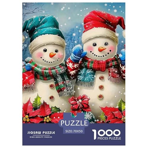Frohe Weihnachten Puzzle 1000 Teilige Für Erwachsene Und Kinder Weihnachtsstil Herausforderung Spiel Pädagogisches Spielzeug Home Dekoration in Bewährter Qualität 70x50cm/1000pcs von QTIVARLEN