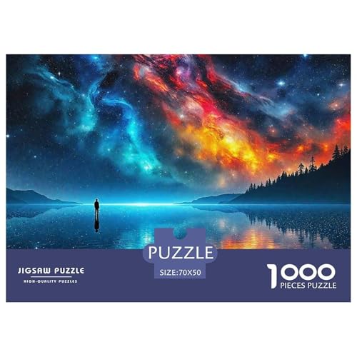 Galaktischer Stil Farbenfrohes Puzzle 1000 Stück Bewährter Qualität Erwachsene Kinder Kühle Galaxie Geschicklichkeitsspiel Geschenke Männer Wanddekoration 70x50cm/1000pcs von QTIVARLEN