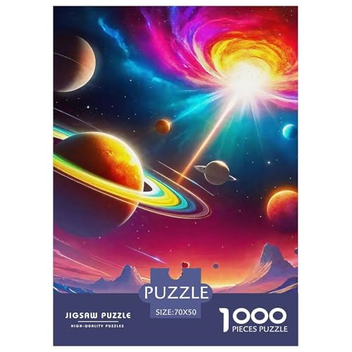 Galaktischer Stil Farbenfrohes Puzzle 1000 Stück Bewährter Qualität Für Erwachsene Kinder Kühle Galaxie Geschicklichkeitsspiel Geschenke Frauen Pädagogisches Spielzeug 70x50cm/1000pcs von QTIVARLEN