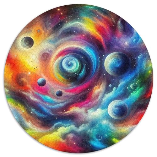 Galaktischer Stil Farbenfrohes Puzzle 1000 Stück Qualitativ Für Alle Kühle Galaxie Familienspiel Geschenk Männer Home Dekoration 1000pcs (67.5x67.5cm) von QTIVARLEN