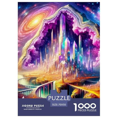 Galaktischer Stil Farbenfrohes Puzzle 1000 Teile Bewährter Qualität Für Erwachsene Kinder Kühle Galaxie Geschicklichkeitsspiel Geschenke Frauen Wanddekoration 70x50cm/1000pcs von QTIVARLEN