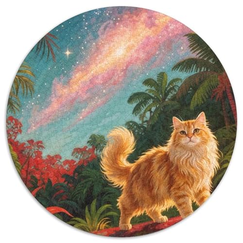 Golden Gradient Katze Puzzles 1000 Teile Bewährter Qualität Geschenke Für Frauen Home Dekoration 1000pcs (67.5x67.5cm) von QTIVARLEN