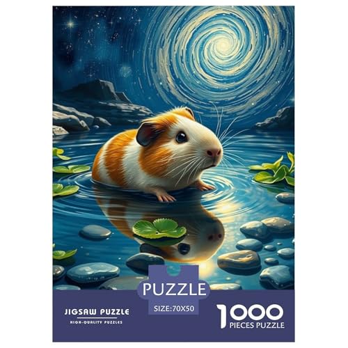 Guineeschwein Farbenfrohes Puzzle 1000 Teile Bewährter Qualität Für Erwachsene Kinder Niedliches Haustier Geschicklichkeitsspiel Geschenke Männer Home Dekoration 70x50cm/1000pcs​ von QTIVARLEN