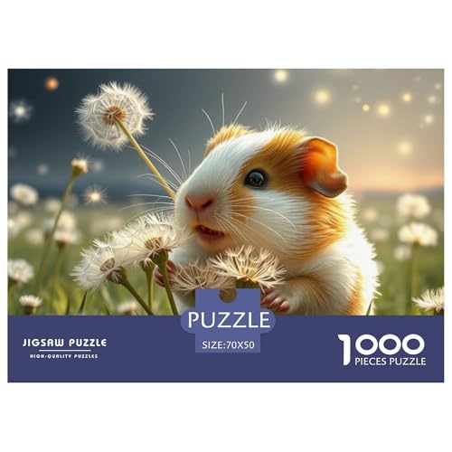 Guineeschwein Farbenfrohes Puzzle 1000 Teile Für Erwachsene Kinder Niedliches Haustier Geschicklichkeitsspiel Geschenke Männer Pädagogisches Spielzeug 70x50cm/1000pcs von QTIVARLEN