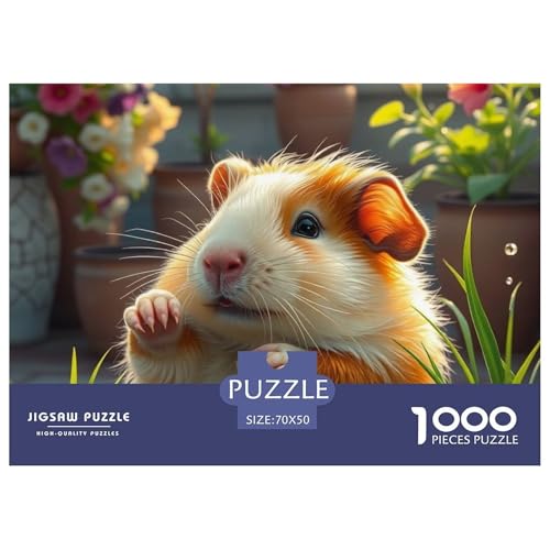 Guineeschwein Puzzles 1000 Teile Für Erwachsene Kinder Niedliches Haustier Herausforderndes Rätsel Geschenke Frauen Pädagogisches Spielzeug 70x50cm/1000pcs von QTIVARLEN