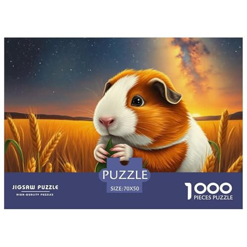 Guineeschwein Puzzles 1000 Teile Für Erwachsene Kinder Niedliches Haustier Herausforderndes Rätsel Geschenke Frauen Pädagogisches Spielzeug 70x50cm/1000pcs von QTIVARLEN