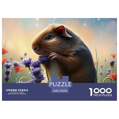 Guineeschwein Puzzles 1000 Teile Für Erwachsene Kinder Niedliches Haustier Herausforderndes Rätsel Geschenke Frauen Pädagogisches Spielzeug 70x50cm/1000pcs von QTIVARLEN