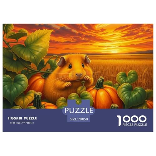 Guineeschwein Puzzles 1000 Teile Für Erwachsene Kinder Niedliches Haustier Puzzlespiele Familie Geschenke Frauen Pädagogisches Spielzeug 70x50cm/1000pcs von QTIVARLEN