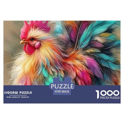 Hahn Puzzle 1000 Teile Für Erwachsene Und Kinder Schwanz Herausforderung Spiel Pädagogisches Spielzeug Wunderschönes Dekoration Clevere Rätsel 38x26cm/1000pcs von QTIVARLEN
