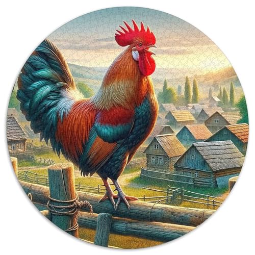 Hahn Puzzle 1000 Teile Für Erwachsene Und Kinder Schwanz Impossible Geschicklichkeitsspiel Interaktives Spielzeug Home Dekoration Clevere Rätsel 1000pcs (67.5x67.5cm) von QTIVARLEN