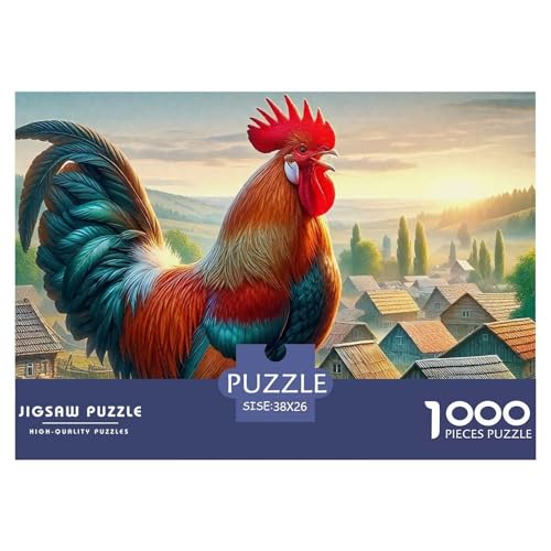 Hahn Puzzle 1000 Teile Für Erwachsene Und Kinder Schwanz Impossible Geschicklichkeitsspiel Interaktives Spielzeug Wunderschönes Dekoration in Bewährter Qualität 38x26cm/1000pcs von QTIVARLEN