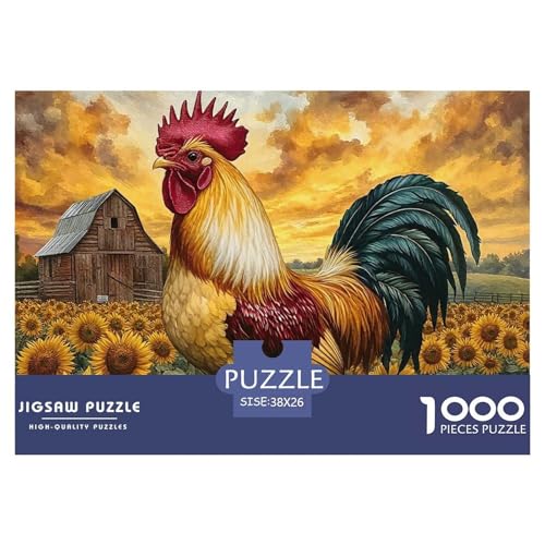 Hahn Puzzle 1000 Teile Für Erwachsene Und Kinder Schwanz Impossible Geschicklichkeitsspiel Klassische Geschenk Wunderschönes Dekoration in Bewährter Qualität 38x26cm/1000pcs von QTIVARLEN