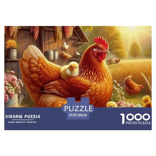 Hahn Puzzle 1000 Teile Für Erwachsene Und Kinder Schwanz Impossible Geschicklichkeitsspiel Pädagogisches Spielzeug Home Dekoration in Bewährter Qualität 38x26cm/1000pcs von QTIVARLEN