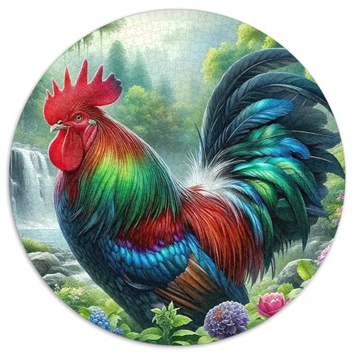 Hahn Puzzle 1000 Teile Für Erwachsene Und Kinder Schwanz Lernspiel Interaktives Spielzeug Wunderschönes Dekoration Clevere Rätsel 1000pcs (67.5x67.5cm) von QTIVARLEN