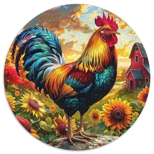 Hahn Puzzle 1000 Teile Für Erwachsene Und Kinder Schwanz Lernspiel Interaktives Spielzeug Wunderschönes Dekoration Clevere Rätsel 1000pcs (67.5x67.5cm) von QTIVARLEN