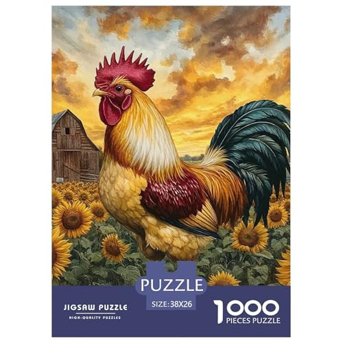 Hahn Puzzle 1000 Teile Für Erwachsene Und Kinder Schwanz Lernspiel Klassische Geschenk Home Dekoration in Bewährter Qualität 38x26cm/1000pcs von QTIVARLEN