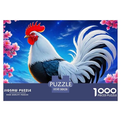 Hahn Puzzle 1000 Teile Für Erwachsene Und Kinder Schwanz Lernspiel Klassische Geschenk Wunderschönes Dekoration Clevere Rätsel 38x26cm/1000pcs von QTIVARLEN