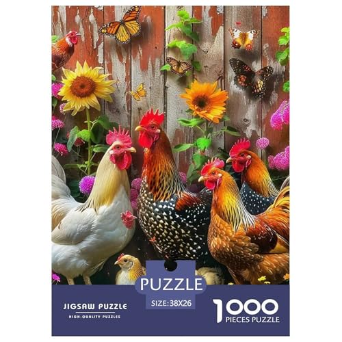 Hahn Puzzle 1000 Teile Für Erwachsene Und Kinder Schwanz Lernspiel Klassische Geschenk Wunderschönes Dekoration in Bewährter Qualität 38x26cm/1000pcs von QTIVARLEN