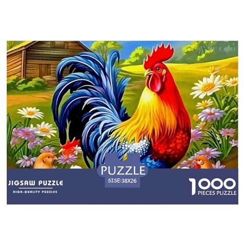Hahn Puzzle 1000 Teile Für Erwachsene Und Kinder Schwanz Lernspiel Pädagogisches Spielzeug Home Dekoration Clevere Rätsel 38x26cm/1000pcs von QTIVARLEN