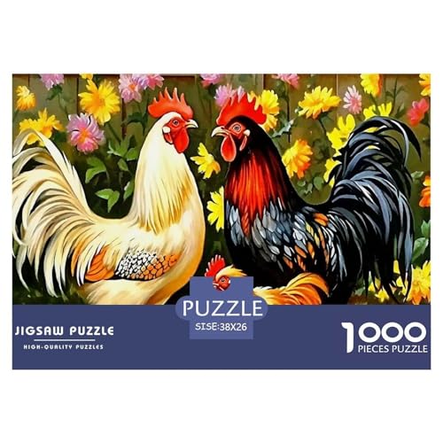 Hahn Puzzle 1000 Teile Für Erwachsene Und Kinder Schwanz Lernspiel Pädagogisches Spielzeug Wunderschönes Dekoration Clevere Rätsel 38x26cm/1000pcs von QTIVARLEN