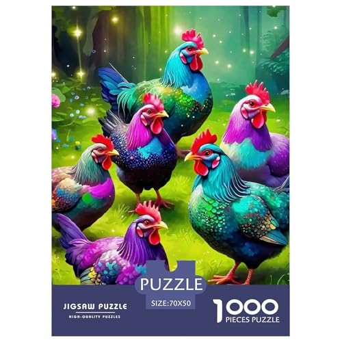 Hahn Puzzle 1000 Teile Für Erwachsene Und Kinder Schwanz Lernspiel Pädagogisches Spielzeug Wunderschönes Dekoration Clevere Rätsel 70x50cm/1000pcs von QTIVARLEN