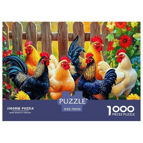 Hahn Puzzle 1000 Teile Für Erwachsene Und Kinder Schwanz Lernspiel Pädagogisches Spielzeug Wunderschönes Dekoration in Bewährter Qualität 70x50cm/1000pcs von QTIVARLEN