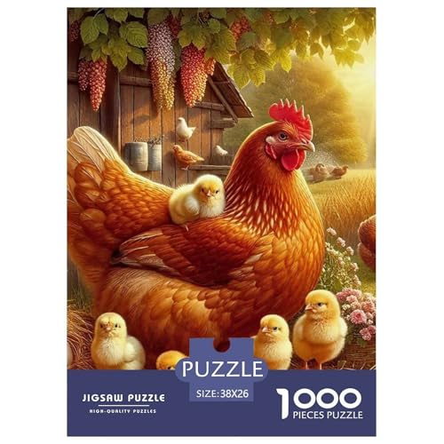 Hahn Puzzle 1000 Teilige Für Erwachsene Und Kinder Schwanz Herausforderung Spiel Interaktives Spielzeug Home Dekoration Clevere Rätsel 38x26cm/1000pcs von QTIVARLEN