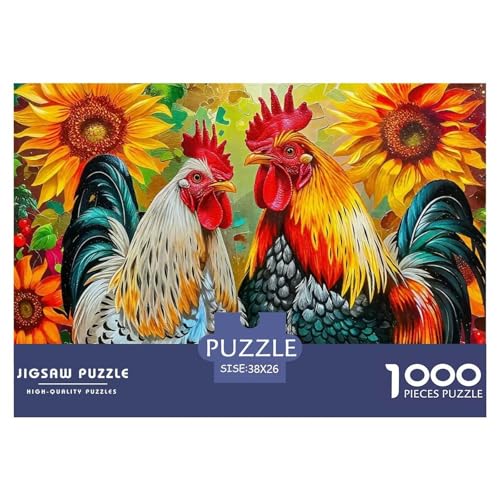 Hahn Puzzle 1000 Teilige Für Erwachsene Und Kinder Schwanz Impossible Geschicklichkeitsspiel Klassische Geschenk Home Dekoration Clevere Rätsel 38x26cm/1000pcs von QTIVARLEN