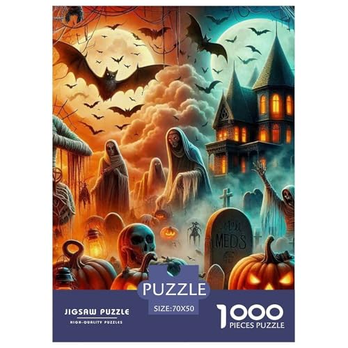 Halloween Stil Farbenfrohes Puzzle 1000 Stück in Bewährter Qualität Für Erwachsene Und Kinder Kühle Kürbis Geschicklichkeitsspiel Geschenke Für Frauen Home Dekoration 70x50cm/1000pcs Halloween Stil Farbenfrohes Puzzle 1000 Stück in Bewährter Qualität Für Erwachsene Und Kinder Kühle Kürbis Geschicklichkeitsspiel Geschenke Für Frauen Home Dekoration 70x50cm/1000pcs von QTIVARLEN