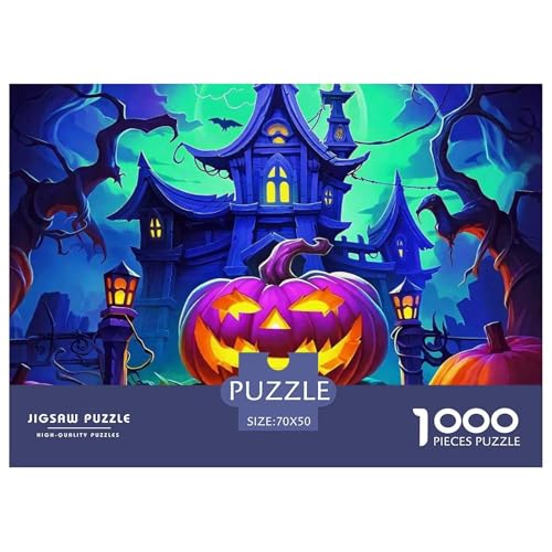 Halloween Stil Farbenfrohes Puzzle 1000 Stück in Bewährter Qualität Für Erwachsene Und Kinder Kühle Kürbis Geschicklichkeitsspiel Geschenke Für Frauen Home Dekoration 70x50cm/1000pcs Halloween Stil Farbenfrohes Puzzle 1000 Stück in Bewährter Qualität Für Erwachsene Und Kinder Kühle Kürbis Geschicklichkeitsspiel Geschenke Für Frauen Home Dekoration 70x50cm/1000pcs von QTIVARLEN