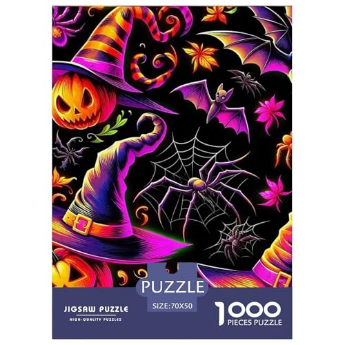 Halloween Stil Farbenfrohes Puzzle 1000 Stück in Bewährter Qualität Für Erwachsene Und Kinder Kühle Kürbis Geschicklichkeitsspiel Geschenke Für Frauen Home Dekoration 70x50cm/1000pcs Halloween Stil Farbenfrohes Puzzle 1000 Stück in Bewährter Qualität Für Erwachsene Und Kinder Kühle Kürbis Geschicklichkeitsspiel Geschenke Für Frauen Home Dekoration 70x50cm/1000pcs von QTIVARLEN