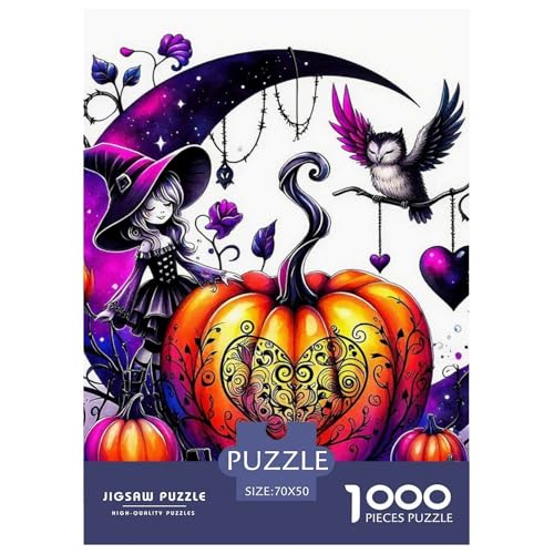 Halloween Stil Farbenfrohes Puzzle 1000 Stück in Bewährter Qualität Für Erwachsene Und Kinder Kühle Kürbis Herausforderndes Rätsel Geschenke Für Frauen Wanddekoration 70x50cm/1000pcs Halloween Stil Farbenfrohes Puzzle 1000 Stück in Bewährter Qualität Für Erwachsene Und Kinder Kühle Kürbis Herausforderndes Rätsel Geschenke Für Frauen Wanddekoration 70x50cm/1000pcs von QTIVARLEN
