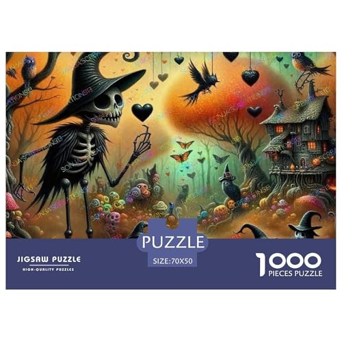 Halloween Stil Farbenfrohes Puzzle 1000 Stück in Bewährter Qualität Für Erwachsene Und Kinder Kühle Kürbis Herausforderndes Rätsel Geschenke Für Frauen Wanddekoration 70x50cm/1000pcs Halloween Stil Farbenfrohes Puzzle 1000 Stück in Bewährter Qualität Für Erwachsene Und Kinder Kühle Kürbis Herausforderndes Rätsel Geschenke Für Frauen Wanddekoration 70x50cm/1000pcs von QTIVARLEN