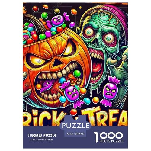 Halloween Stil Farbenfrohes Puzzle 1000 Stück in Bewährter Qualität Für Erwachsene Und Kinder Kühle Kürbis Herausforderndes Rätsel Geschenke Für Männer Wanddekoration 70x50cm/1000pcs Halloween Stil Farbenfrohes Puzzle 1000 Stück in Bewährter Qualität Für Erwachsene Und Kinder Kühle Kürbis Herausforderndes Rätsel Geschenke Für Männer Wanddekoration 70x50cm/1000pcs von QTIVARLEN