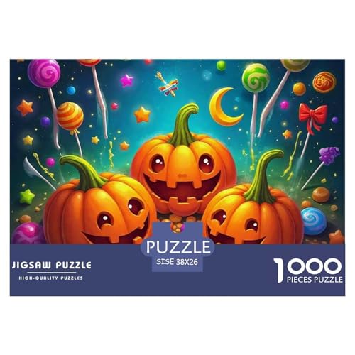 Halloween Stil Farbenfrohes Puzzle 1000 Teile in Bewährter Qualität Für Erwachsene Und Kinder Kühle Kürbis Geschicklichkeitsspiel Geschenke Für Frauen Home Dekoration 38x26cm/1000pcs Halloween Stil Farbenfrohes Puzzle 1000 Teile in Bewährter Qualität Für Erwachsene Und Kinder Kühle Kürbis Geschicklichkeitsspiel Geschenke Für Frauen Home Dekoration 38x26cm/1000pcs von QTIVARLEN