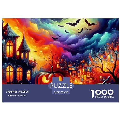 Halloween Stil Farbenfrohes Puzzle 1000 Teile in Bewährter Qualität Für Erwachsene Und Kinder Kühle Kürbis Geschicklichkeitsspiel Geschenke Für Frauen Home Dekoration 70x50cm/1000pcs Halloween Stil Farbenfrohes Puzzle 1000 Teile in Bewährter Qualität Für Erwachsene Und Kinder Kühle Kürbis Geschicklichkeitsspiel Geschenke Für Frauen Home Dekoration 70x50cm/1000pcs von QTIVARLEN