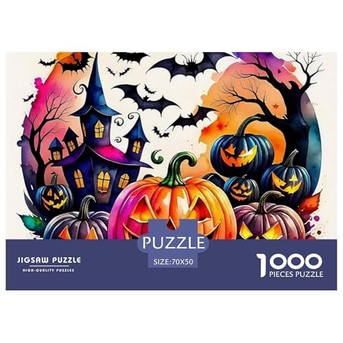 Halloween Stil Farbenfrohes Puzzle 1000 Teile in Bewährter Qualität Für Erwachsene Und Kinder Kühle Kürbis Geschicklichkeitsspiel Geschenke Für Frauen Wanddekoration 70x50cm/1000pcs Halloween Stil Farbenfrohes Puzzle 1000 Teile in Bewährter Qualität Für Erwachsene Und Kinder Kühle Kürbis Geschicklichkeitsspiel Geschenke Für Frauen Wanddekoration 70x50cm/1000pcs von QTIVARLEN