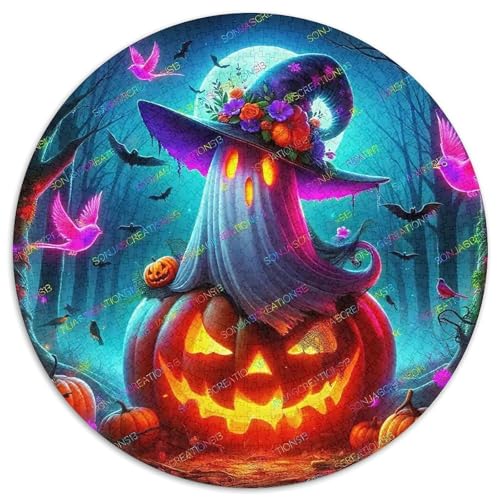 Halloween Stil Farbenfrohes Puzzle 1000 Teile in Bewährter Qualität Für Erwachsene Und Kinder Kühle Kürbis Geschicklichkeitsspiel Geschenke Für Männer Home Dekoration 1000pcs (67.5x67.5cm) von QTIVARLEN
